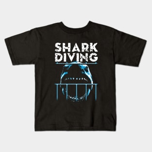 Cage Diving - Shark Scuba Diving Kids T-Shirt